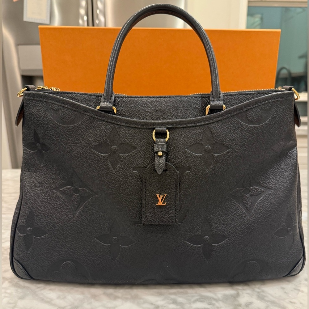 Louis Vuitton TRIANON MM Black Empreinte Leather